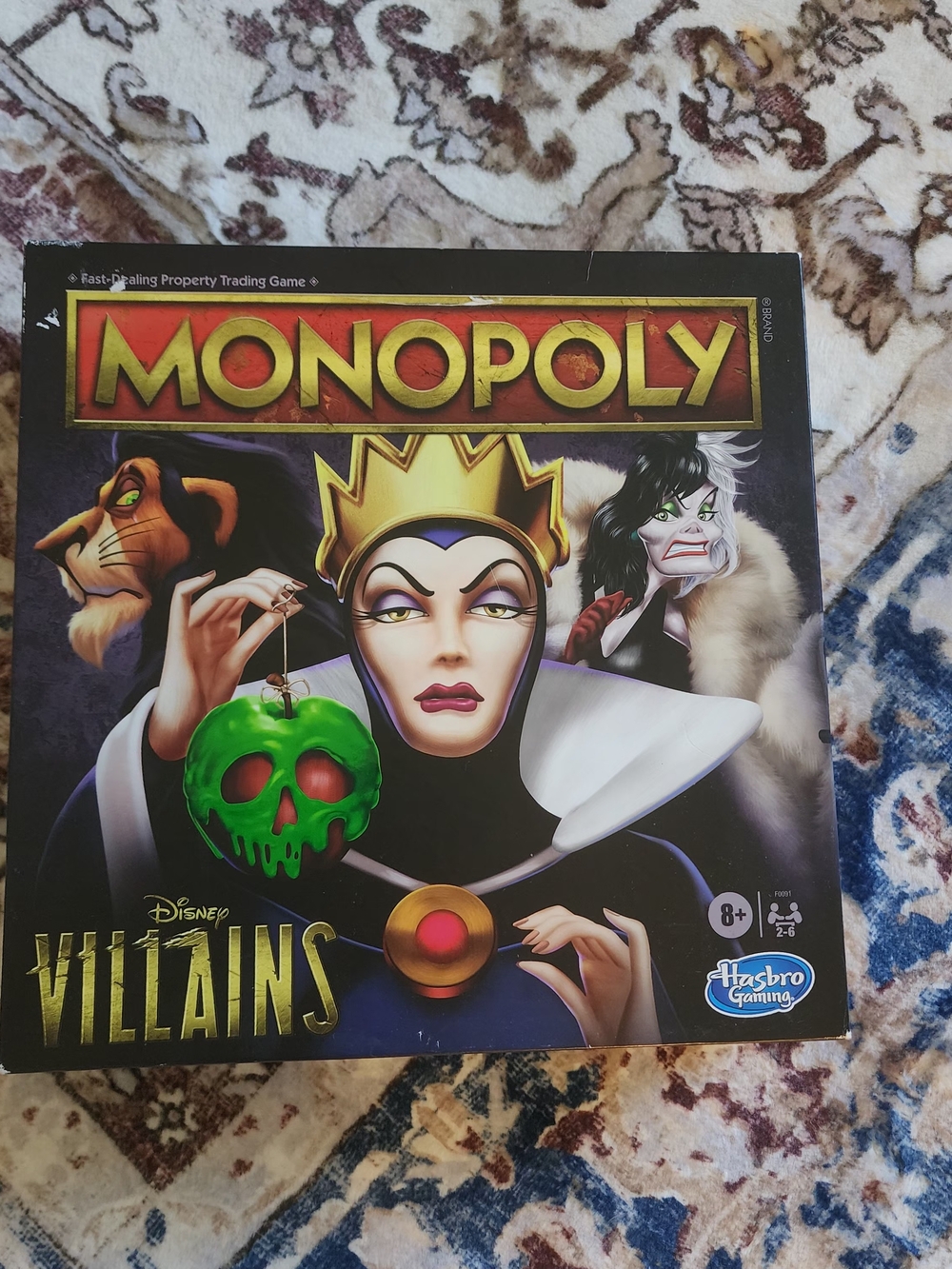 Hasbro Monopoly Disney Villains Board Game - Black, Gold, Green